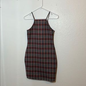 Plaid bodycon dress